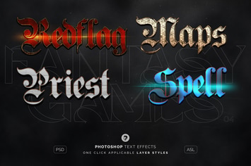 Fantasy Game Text Effects 04