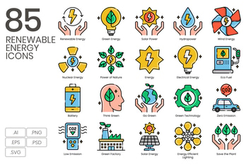 Renewable Energy Icons
