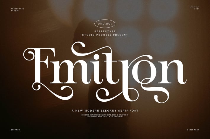 Emitron Modern Elegant Serif Font Typeface