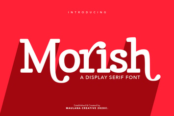 Morish Display Serif Handmade Font Ligature Type