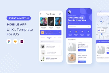 Event Organizer UI Kit for Mobile App
