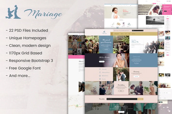 Mariage - Business & Wedding PSD Template