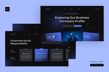 Black Blue UI UX Company Profile | 001