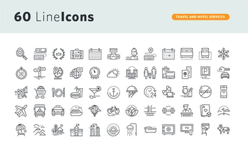 Thin Line Icons Set