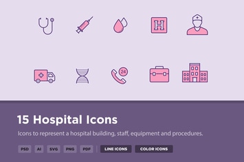 15 Hospital Icons