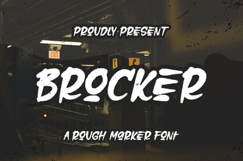 Brocker - Rough Marker Font