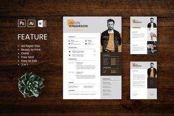 Professional CV And Resume Template Jason