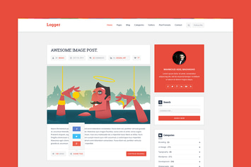 Logger – Flat Blog & Magazine PSD Template