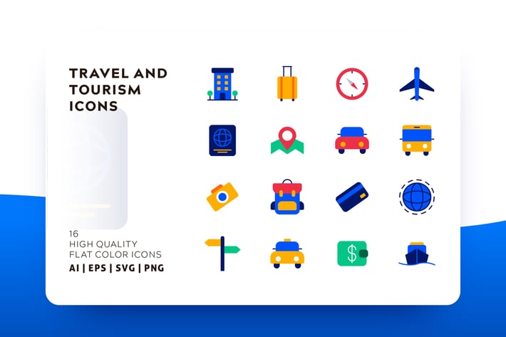 AWR TRAVEL AND TOURISM FLAT COLOR