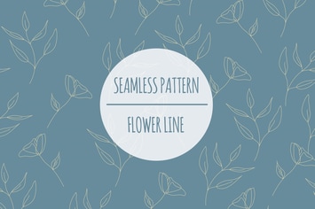 Flower Line – Seamless Pattern