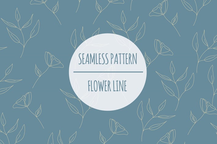 Flower Line – Seamless Pattern