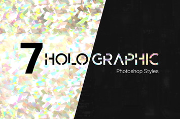 7 Holographic Photoshop Styles