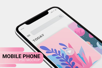 Mobile phone screen mockup design
