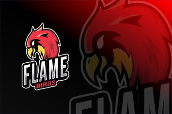Flame Birds Esport Logo Template