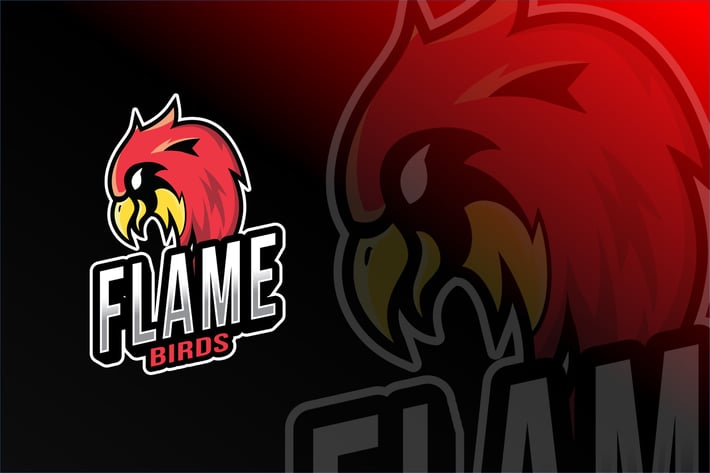 Flame Birds Esport Logo Template