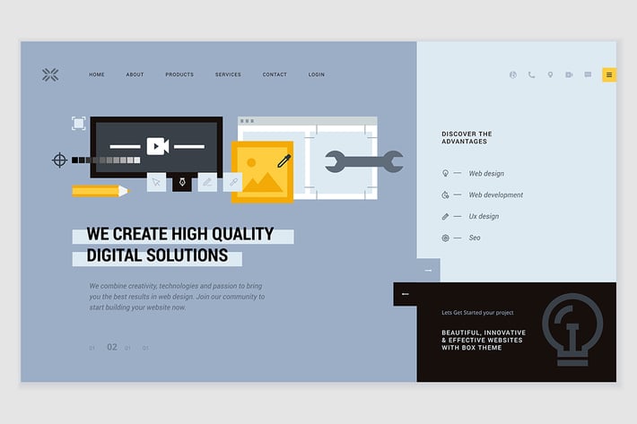 Creative website template design