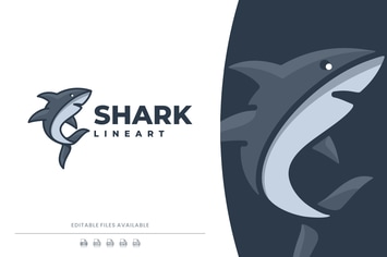 Shark Simple Mascot Logo