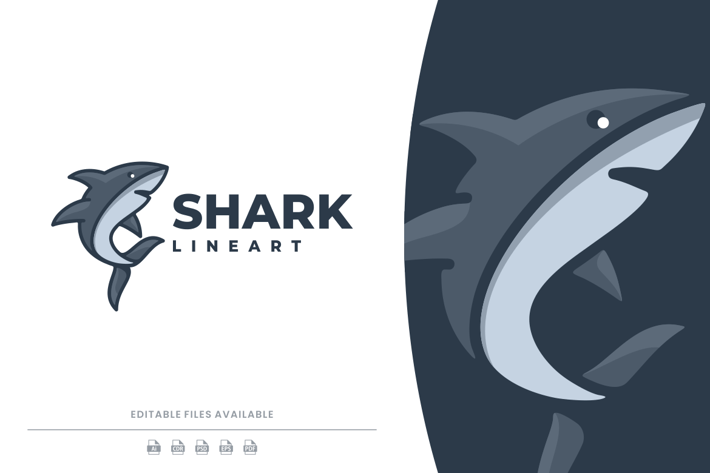 Shark Simple Mascot Logo