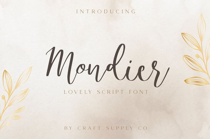 Mondier - Lovely Script Font