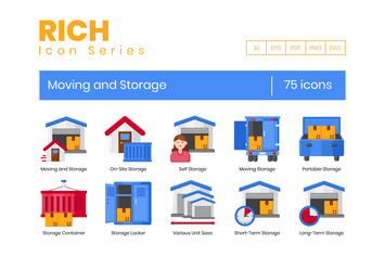 75 Moving & Storage Icons