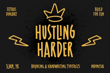Hustling Harder - Bouncing Font
