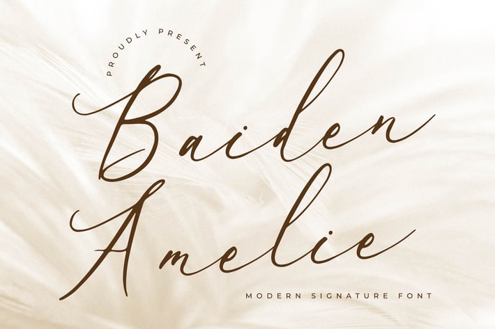 Baiden Amelie Modern Signature Font