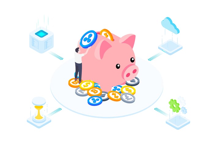 Saving Money on Blockchain Isometric  1 - TU