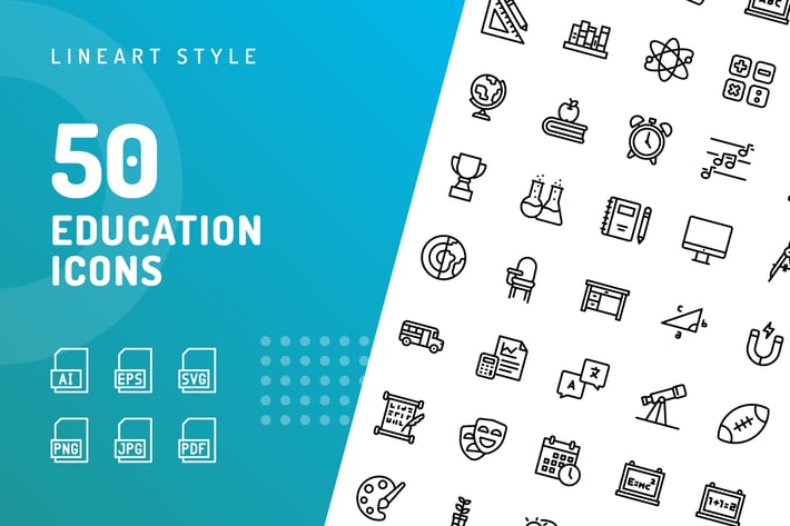 Education Line Icons