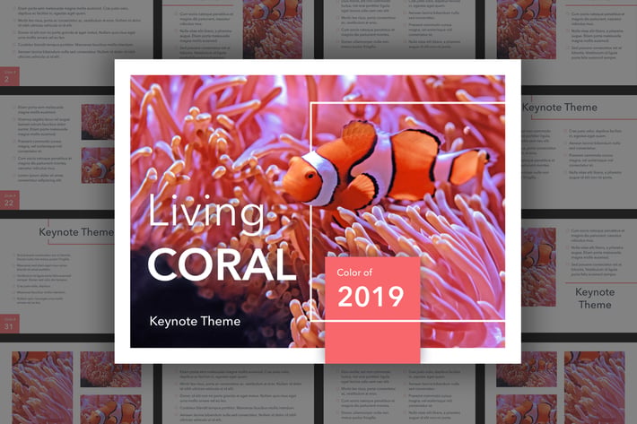 Living Coral Keynote Theme
