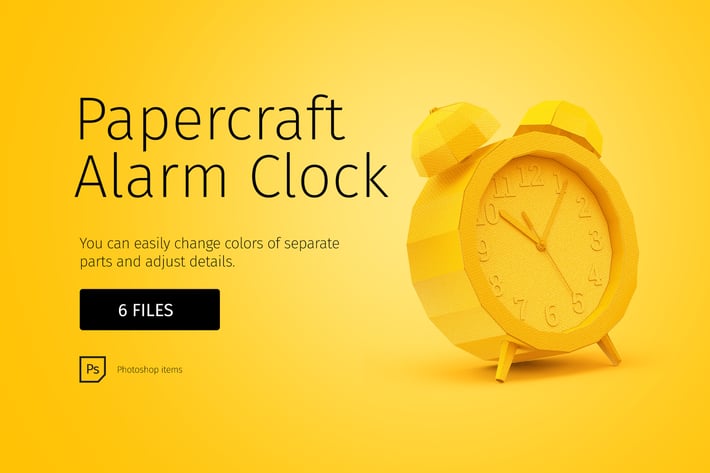 Papercraft alarm clock