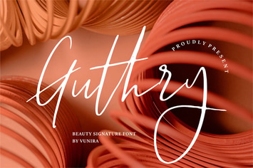 Guthry | Beauty Signature Font