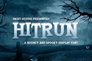 Hitrun - Bouncy Spooky Font