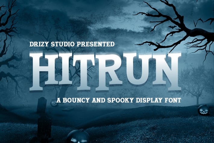 Hitrun - Bouncy Spooky Font