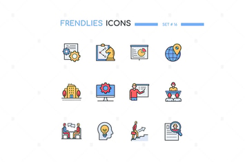 Business - Modern Line Design Style Icons Set