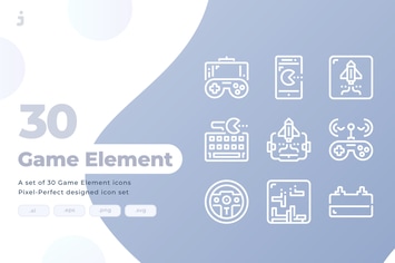 30 Game Element Icons