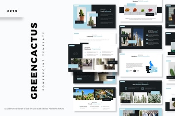 Green Cactus - Powerpoint Template