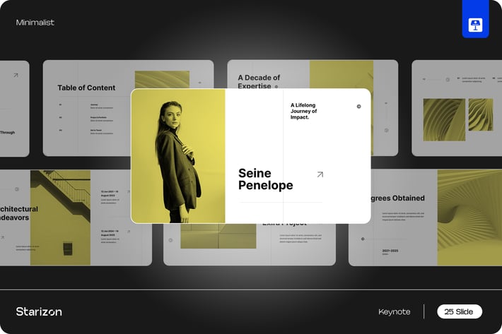 Black White Minimalist Portfolio Profile KEY • 004