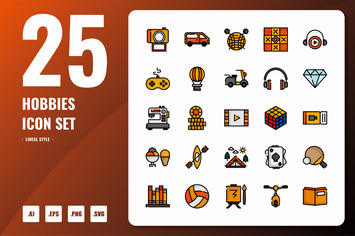 Hobbies Lineal Icons