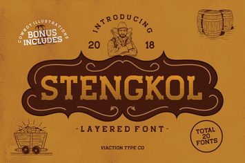 Stengkol Western Cowboy Font