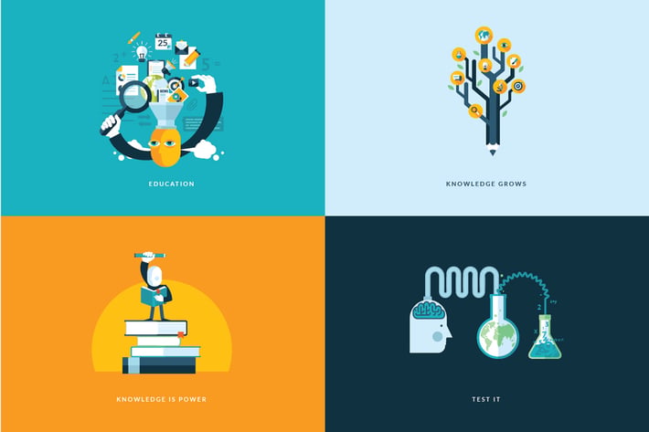 Set of Flat Design Concept Icons