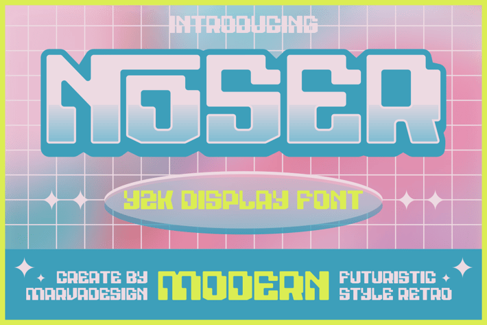 Noser - A Modern Y2K Font