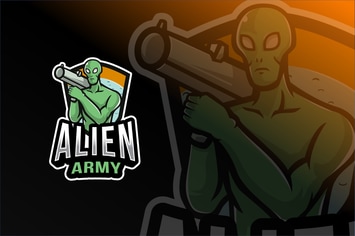 Alien Army Esport Logo Template