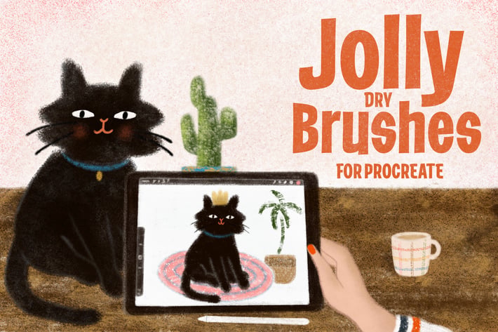 Jolly Dry Brushes for Procreate
