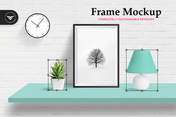Wall Photo Frame Mockup Template
