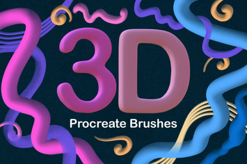 3D Pop Procreate Brushes