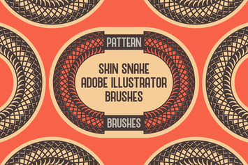 Skin Snake Pattern Brushes Adobe Illustrator