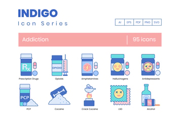 95 Addiction Icons & Medical Icons