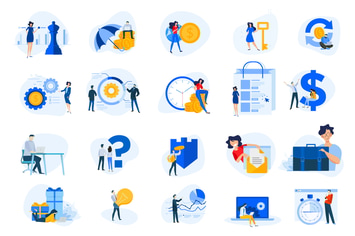 Flat design concept icons collection