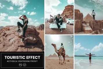 Touristic Effect Action & Lightrom Preset