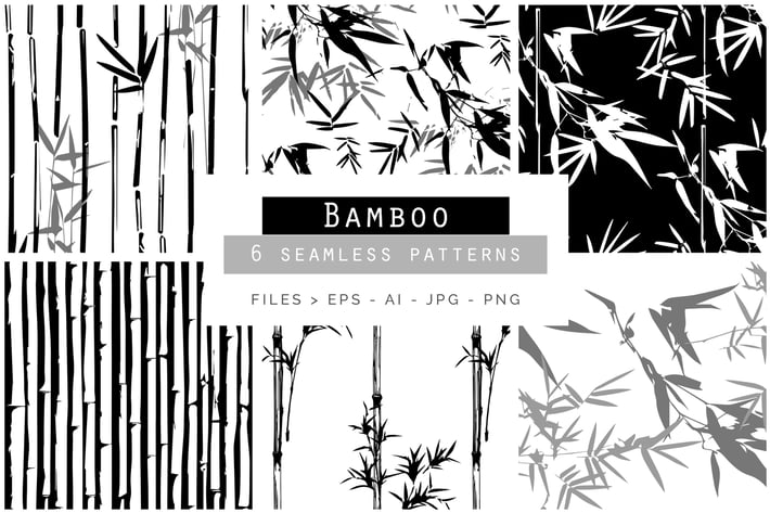 Bamboo Seamless Vector Patterns